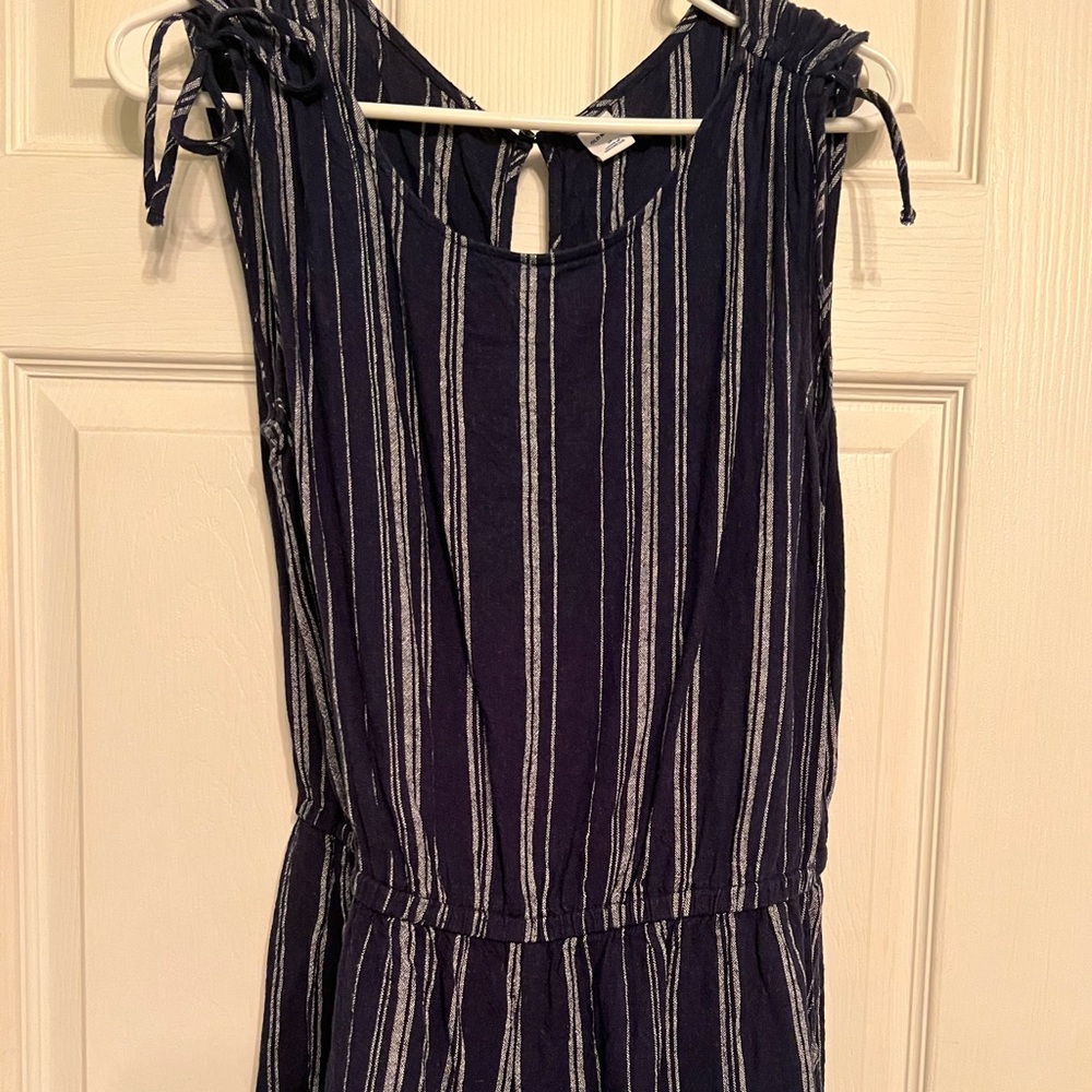 Old Navy Blue with white stripes Romper